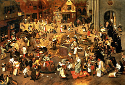 Постер Брейгель Питер Старший The Battle between Carnival and Lent Постер Брейгель Питер Старший The Battle between Carnival and Lent