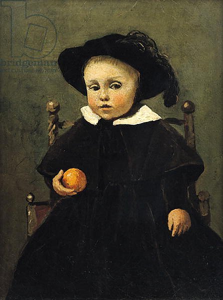 The Painter Adolphe Desbrochers as a Child, Holding an Orange, 1845