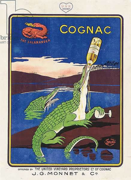 Advertising poster for J.G.Monnet cognac