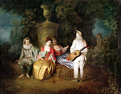Постер Ватто Антуан (Antoine Watteau) The Foursome, c.1713 Постер Ватто Антуан (Antoine Watteau) The Foursome, c.1713