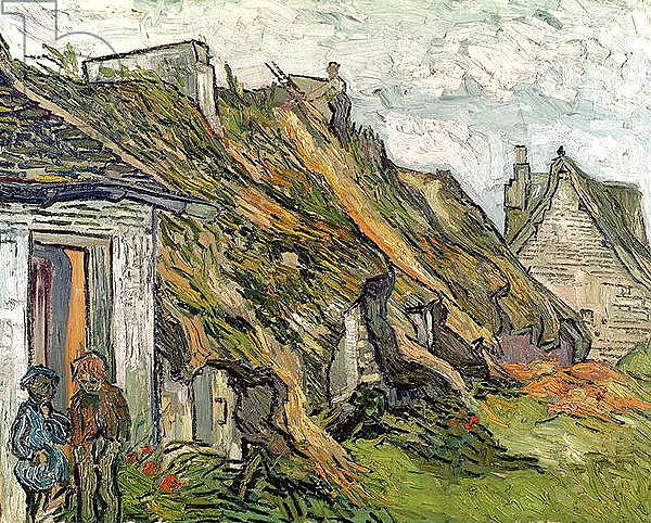 Thatched Cottages in Chaponval, Auvers-sur-Oise, 1890