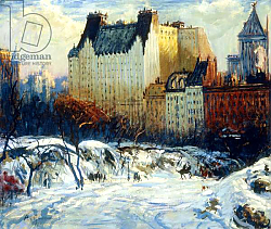 Постер Гудвин Артур A View of the Plaza from Central Park, Постер Гудвин Артур A View of the Plaza from Central Park,