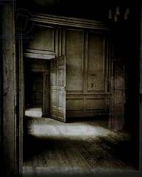 Постер Гордон Марк (совр) Panelled room with ethereal figure.. Постер Гордон Марк (совр) Panelled room with ethereal figure..