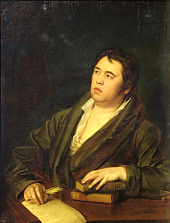 Постер Волков Роман Portrait of the poet Ivan A. Krylov, 1812 Постер Волков Роман Portrait of the poet Ivan A. Krylov, 1812
