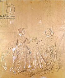 Постер Ингрес Джин Countess Charles d'Agoult and her daughter Claire d'Agoult, May 1849 Постер Ингрес Джин Countess Charles d'Agoult and her daughter Claire d'Agoult, May 1849