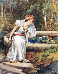 Постер Маргетсон Уильям 'Do not cry, dear princess,' said the Frog. 'I can recover your ball for you' Постер Маргетсон Уильям 'Do not cry, dear princess,' said the Frog. 'I can recover your ball for you'