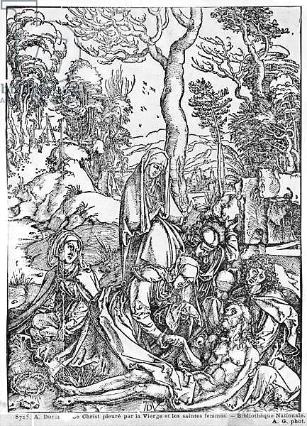 Christ mourned by the Virgin and the female Saints, from 'The Great Passion' series, 1497-1500