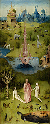 Постер Босх Иероним The Garden of Earthly Delights: The Garden of Eden, left wing of triptych, c.1500 Постер Босх Иероним The Garden of Earthly Delights: The Garden of Eden, left wing of triptych, c.1500