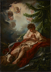 Постер Буше Франсуа (Francois Boucher) Saint John the Baptist, c.1755 Постер Буше Франсуа (Francois Boucher) Saint John the Baptist, c.1755