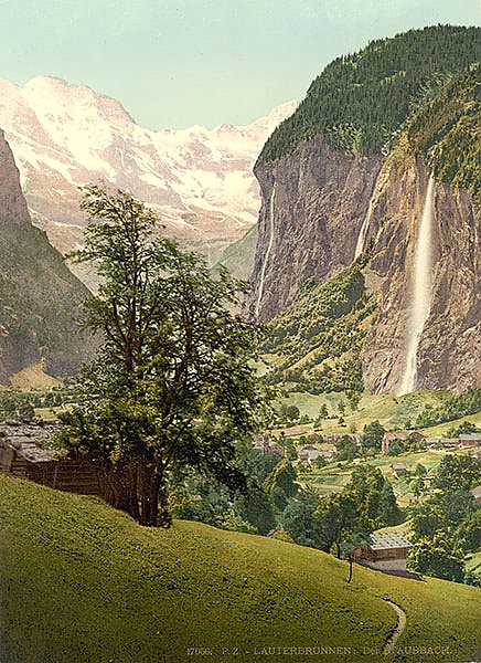 Швейцария. Лаутербруннен, водопад Штауббах
