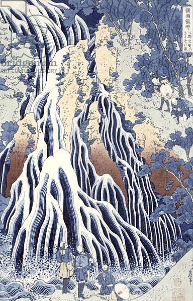 Kirifuri Fall on Kurokami Mount, from the series 'Shokoku Taki Meguri' c.1832