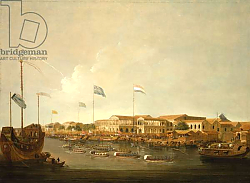Постер Даниель Томас (грав) The Hongs at Canton from the south east, with a regatta on the Pearl river Постер Даниель Томас (грав) The Hongs at Canton from the south east, with a regatta on the Pearl river