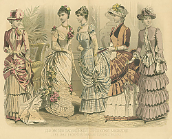 Постер June, 1884. Reception Dresses. Evening Dresses Постер June, 1884. Reception Dresses. Evening Dresses