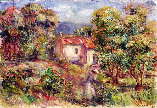 Woman picking Flowers in the Garden of Les Colettes at Cagnes, 1912