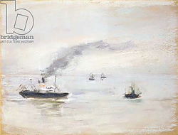 Постер Либерман Макс Rainy day atmosphere near the Elbe, 1903 Постер Либерман Макс Rainy day atmosphere near the Elbe, 1903