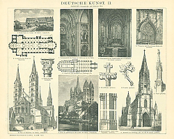 Постер Немецкое искусство II (Baukunst: Romanischer und Gotischer Stil) Постер Немецкое искусство II (Baukunst: Romanischer und Gotischer Stil)