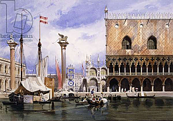 Постер Вернер Карл The Piazzetta di San Marco, Venice, 1839 Постер Вернер Карл The Piazzetta di San Marco, Venice, 1839
