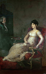 Постер Гойя Франсиско (Francisco de Goya) The Marquesa de Villafranca Painting her Husband, 1804 Постер Гойя Франсиско (Francisco de Goya) The Marquesa de Villafranca Painting her Husband, 1804