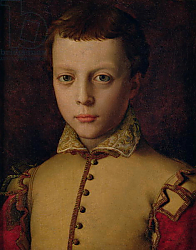 Постер Бронзино Анджело Portrait of Ferdinando de' Medici Постер Бронзино Анджело Portrait of Ferdinando de' Medici
