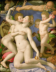 Постер Бронзино Анджело An Allegory with Venus and Cupid, c.1540-50 Постер Бронзино Анджело An Allegory with Venus and Cupid, c.1540-50