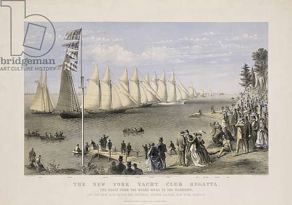 The New York yacht club regatta, c.1869