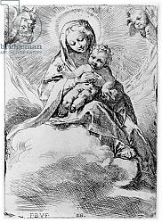 Постер Бароччи Федерико The Virgin and Child in the clouds Постер Бароччи Федерико The Virgin and Child in the clouds