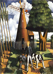 Постер Гертлер Марк Gilbert Cannan and his Mill, 1916 Постер Гертлер Марк Gilbert Cannan and his Mill, 1916