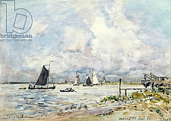Постер Джонкинд Йохан A Landing Stage on the Escaut, 1866 Постер Джонкинд Йохан A Landing Stage on the Escaut, 1866