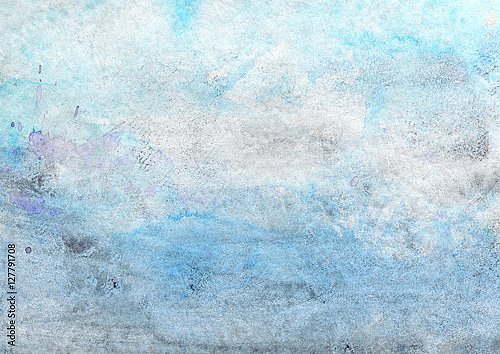 Нежно-голубая акварель