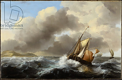 Постер Бакхаузен Людольф Fishing Vessels Offshore in a Heavy Sea, 1864 Постер Бакхаузен Людольф Fishing Vessels Offshore in a Heavy Sea, 1864