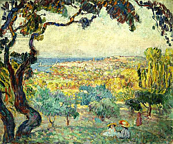 Постер Лебаск Анри Two Children in a Coastal Landscape; Deux Enfants dans un Paysage Maritime, Постер Лебаск Анри Two Children in a Coastal Landscape; Deux Enfants dans un Paysage Maritime,