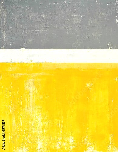 Серо-жёлтая абстракция с белой полосой