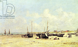 Постер Буден Эжен (Eugene Boudin) The Beach at Low Tide, Berck, 1890-97 Постер Буден Эжен (Eugene Boudin) The Beach at Low Tide, Berck, 1890-97