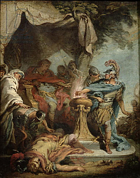 Постер Буше Франсуа (Francois Boucher) Mucius Scaevola before Porsenna Постер Буше Франсуа (Francois Boucher) Mucius Scaevola before Porsenna