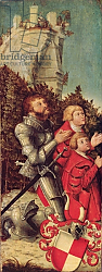 Постер Кранах Лукас Старший Portrait of a Knight with his two sons, c.1518-25 Постер Кранах Лукас Старший Portrait of a Knight with his two sons, c.1518-25