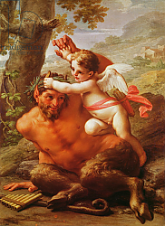 Постер Кортона Пьетро Cupid and Pan Постер Кортона Пьетро Cupid and Pan