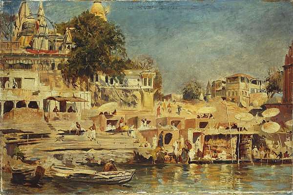 View of the Ghats at Benares, 1873