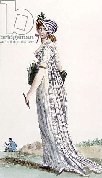 Постер Лебу‑де‑ла‑Месанжер Пьер Ladies Walking Dress, illustration from 'Journal des Dames et des Modes', 1800