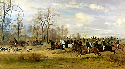 Постер Адам Эмиль Emperor Franz Joseph I of Austria hunting to hounds in Silesia, 1882 Постер Адам Эмиль Emperor Franz Joseph I of Austria hunting to hounds in Silesia, 1882