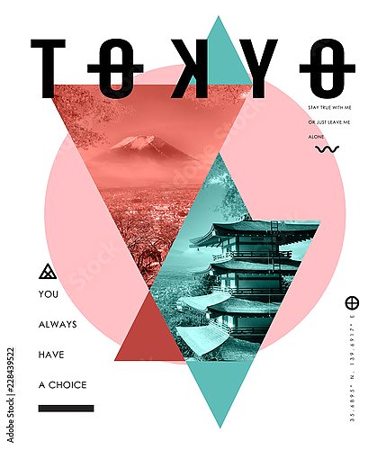 Токио, современный плакат