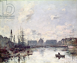 Постер Буден Эжен (Eugene Boudin) The Port of Trade, Le Havre, 1892 Постер Буден Эжен (Eugene Boudin) The Port of Trade, Le Havre, 1892