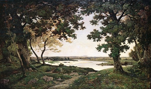 Wooded Landscape with a Sandy River, 1882