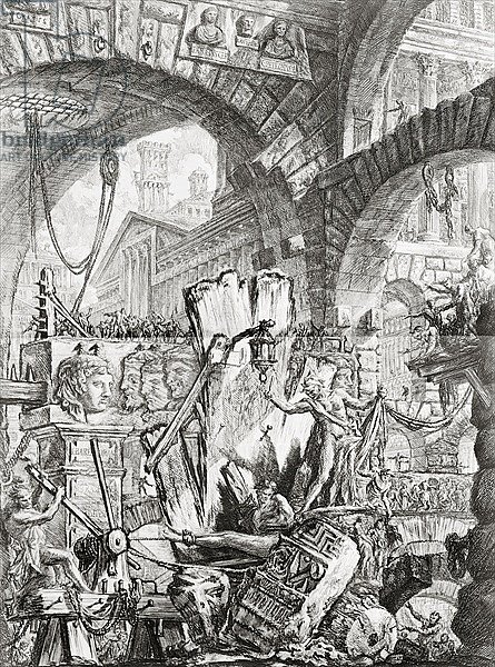 The Man on the Rack, plate II from 'Carceri d'Invenzione', c.1749
