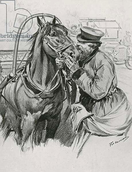 A Droshky Driver kissing his Horse Good-morning