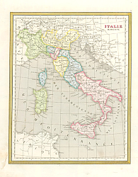 Постер Карта: Италия 1
