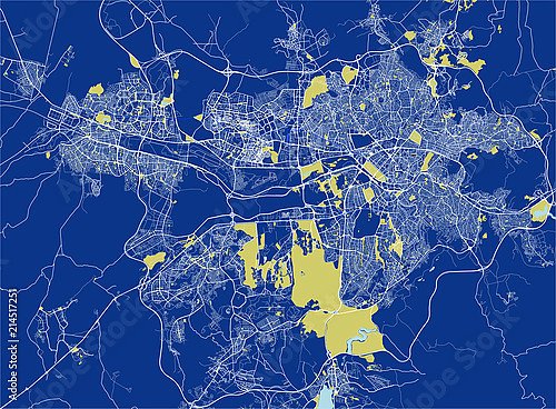 План города Анкара, Турция, в синем цвете
