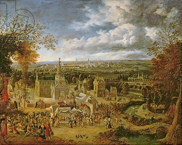 A Fete and View of a City