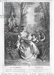 Постер Ватто Антуан (Antoine Watteau) The Family, engraved by Pierre Aveline Постер Ватто Антуан (Antoine Watteau) The Family, engraved by Pierre Aveline