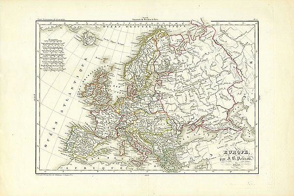 Карта мира 1830