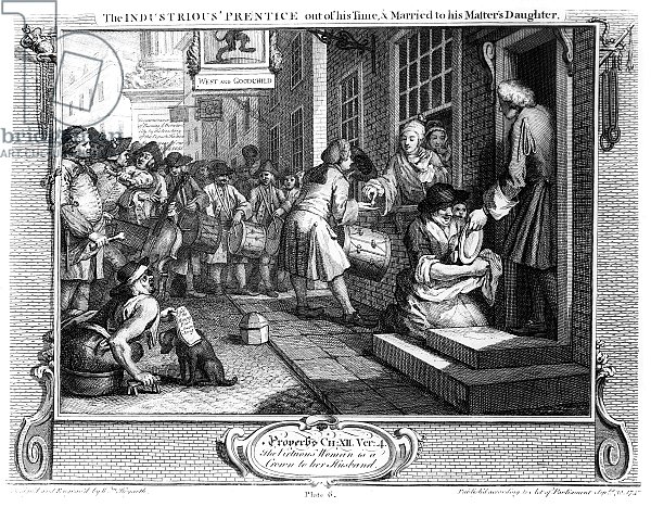 The Industrious 'Prentice out of his Time and Married to his Master's Daughter, 1747